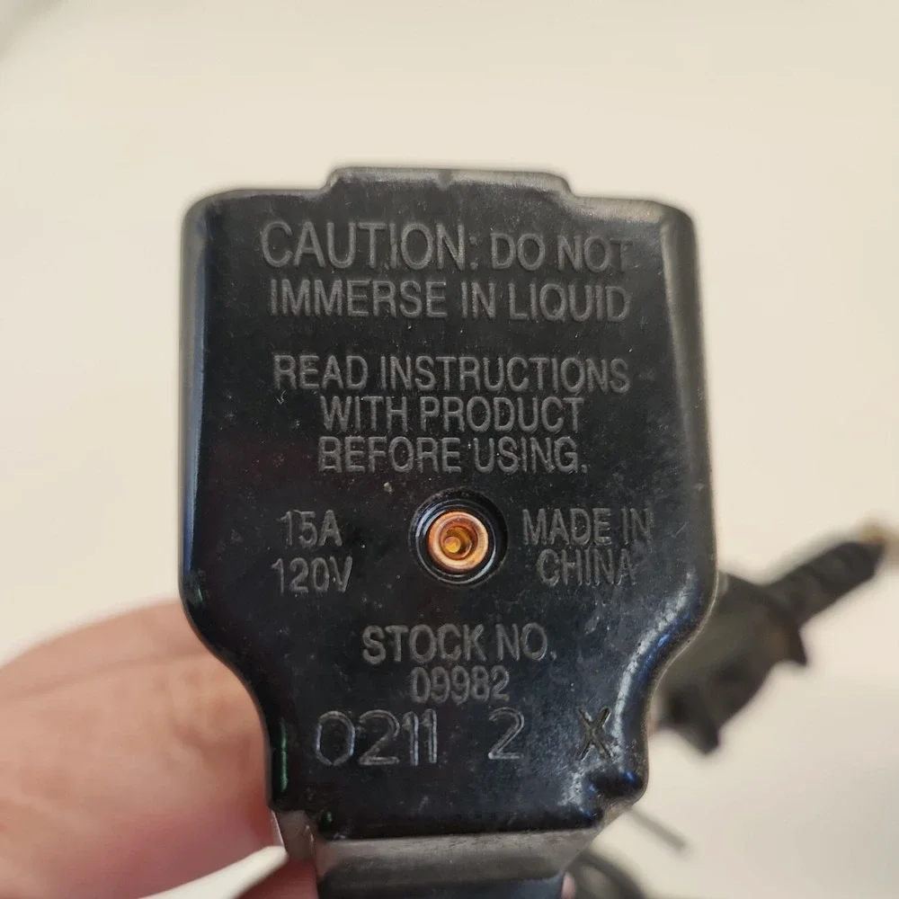 Original PRESTO Model 09982 Deep Fryer Replacement Magnetic Power Cord. VG. 120V